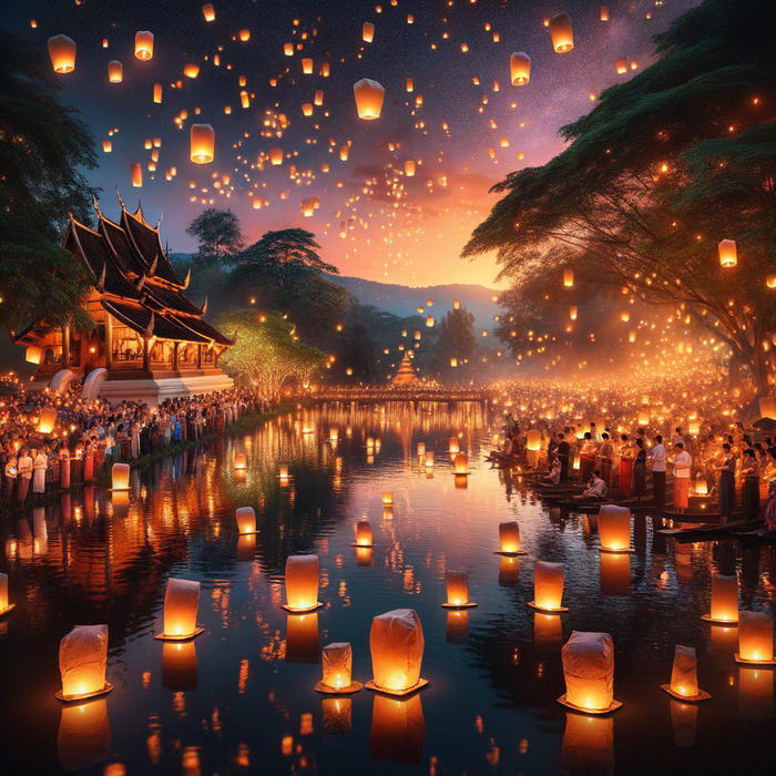 Loi Krathong - Chiang Mai Paint By Diamond