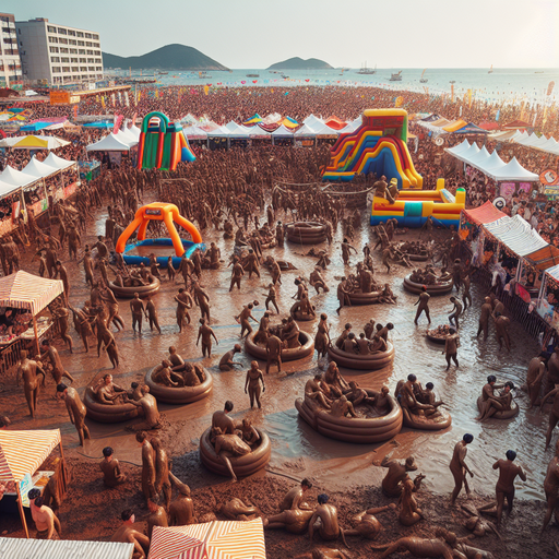 The Boryeong Mud Festival Painting By Diamonds Kit