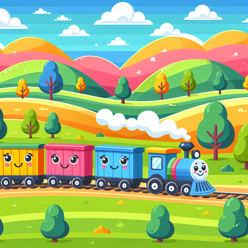 Joyful Train Ride Paint By Diamond