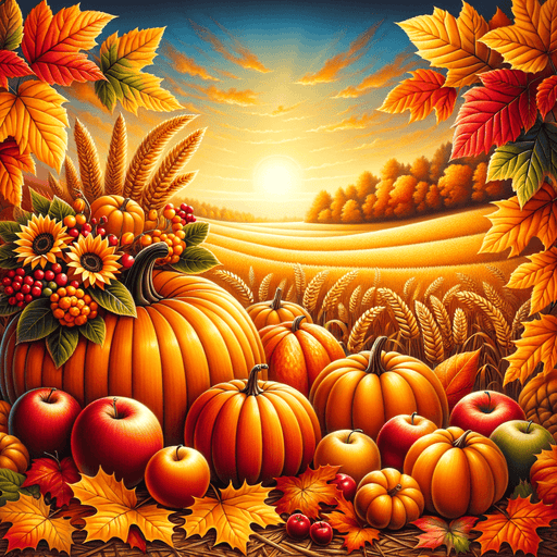 Delightful Autumn Harvest Paint By Diamonds Art