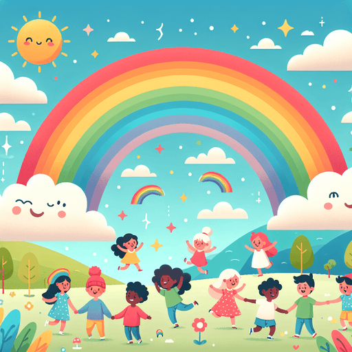 Rainbow Adventure Land Paint By Diamonds Art