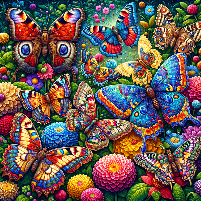 Rainbow Butterfly Garden Diamond Painting