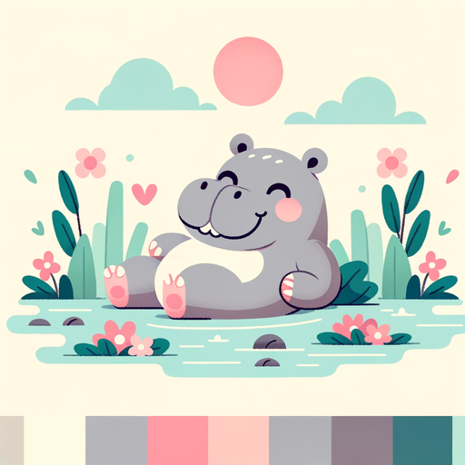 Bubbly Hippo Paint By Color