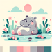 Bubbly Hippo Paint By Color