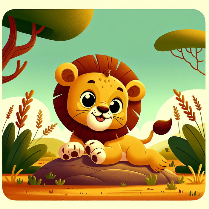 Brave Lion Cub Paint By Color