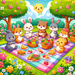 Sunny Picnic Friends Painting By Diamonds Kit