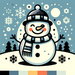 Cheery Snowman Painting By Diamonds Kit