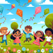 Fun With Kites Painting By Diamonds Kit