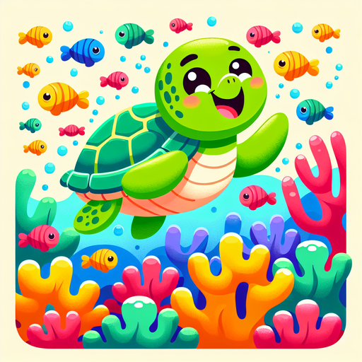 Lively Turtle Paint By Color