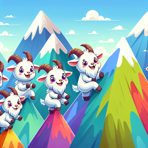 Mountain Adventure With Alpine Goats Paint By Diamond