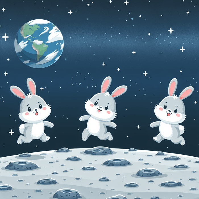 Lunar Bunny Expedition DIY Paint By Diamonds