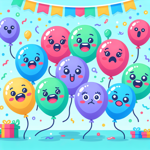 Cheerful Balloon Friends Paint By Diamonds Kits