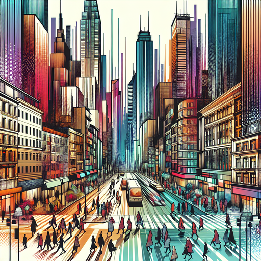 Vibrant Urban Life Paint By Diamonds Kits