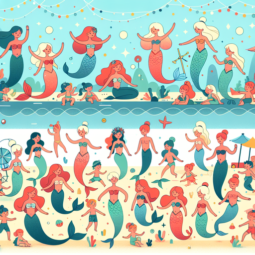 Seaside Mermaid Festival Painting Diamond Kit
