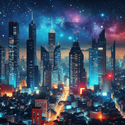 Cityscape Night Symphony Paint By Diamonds