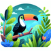 Tropical Toucan Trek Paint By Diamond