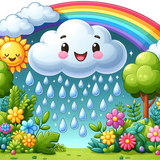 Happy Rain Cloud Paint By Diamonds Art