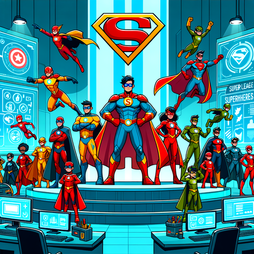 Superhero League Headquarters Paint By Color