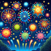 Festive Fireworks Paint By Color