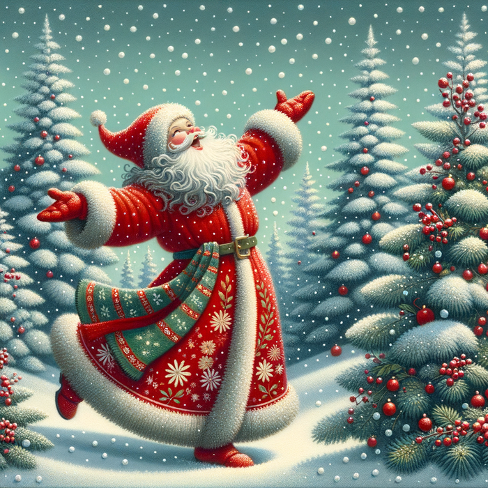 Festive Santa Wonder Painting By Diamonds Kit