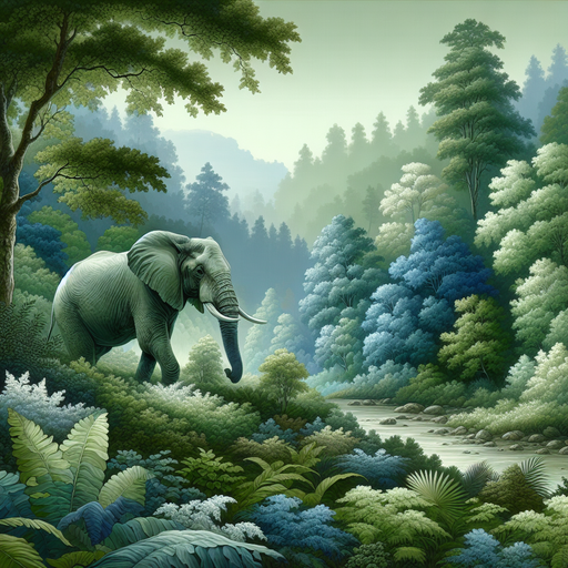 Serene Elephant Sanctuary Paint By Color