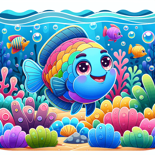 Jolly Rainbow Fish Painting By Diamonds Kit
