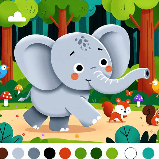 Forest Adventure Elephant Diamonded Painting Kits