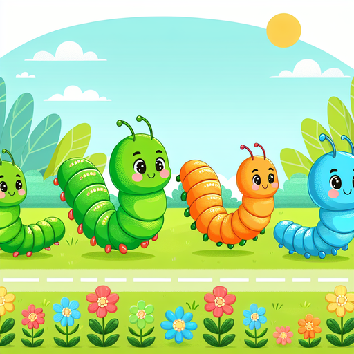 Charming Caterpillar Race Paint By Diamond