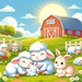 Cuddle Time On The Farm Painting By Diamonds Kit