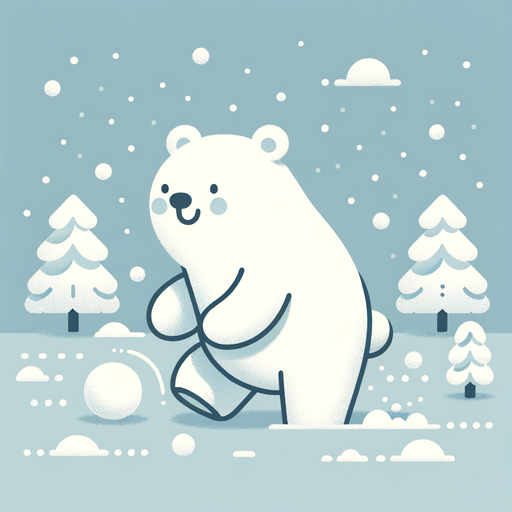 Polar Bear's Snowy Day Paint By Color