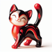 Scarlet Feline Figurine DIY Paint By Diamonds