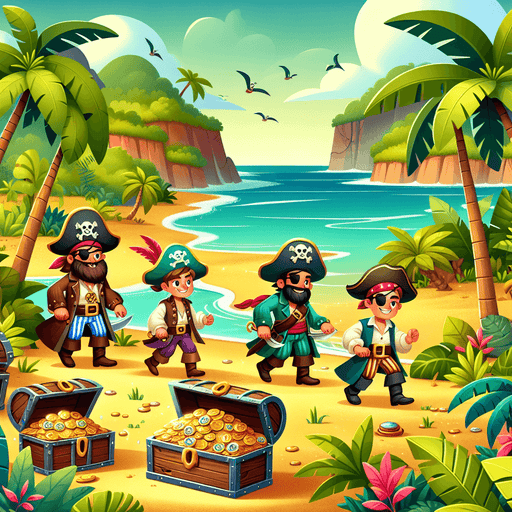 Pirate Island Treasure Paint By Color