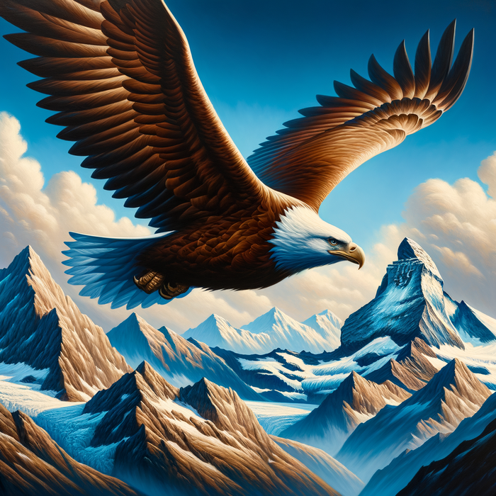 Eagle's Majestic Flight Painting Diamond Kit