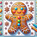 Jolly Gingerbread Man Paint By Diamonds Art