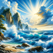 Breezy Ocean Cliff Paint By Diamonds Kits