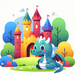 Castle Guardian Dragon Painting By Diamonds Kit