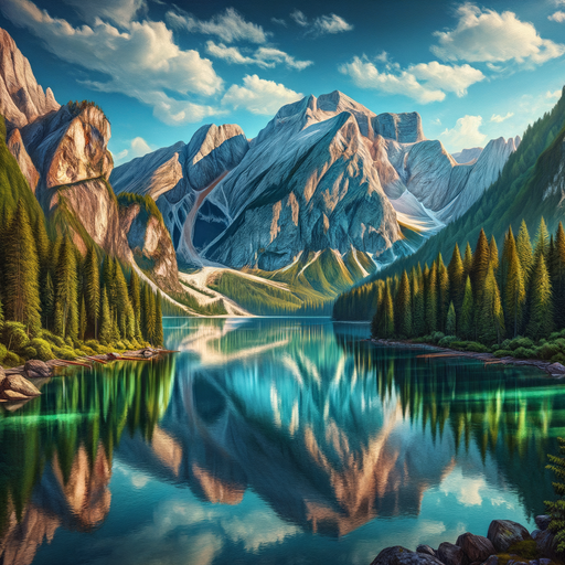 Spectacular Mountain Lake Diamonded Painting Kits