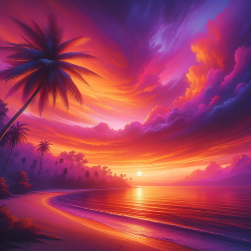 Stunning Tropical Sunset Diamonded Painting Kits