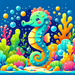 Whimsical Seahorse Diamonded Painting Kits