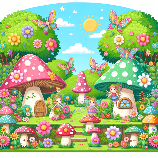 Playful Fairy Garden Painting Diamond Kit