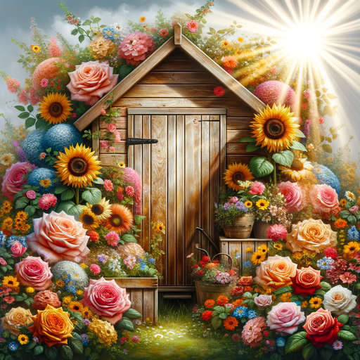 Charming Garden Shed Paint By Diamonds Art