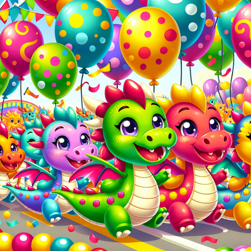 Delightful Dragon Parade Paint By Color