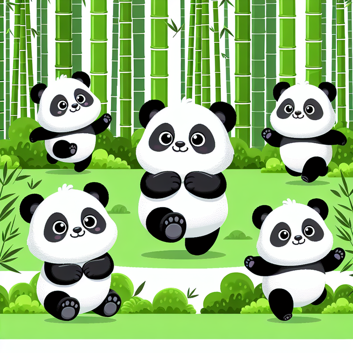 Cuddly Panda Parade Paint By Diamonds Art