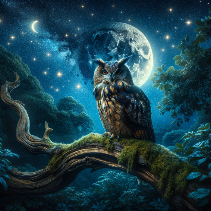 Starry Night Owl 5D DIY Paint By Diamond Kit