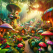 Fairytale Mushroom Village Paint By Diamonds