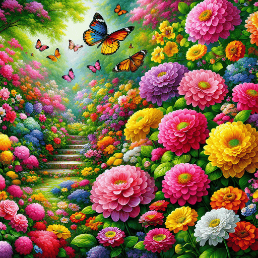 Vibrant Garden Of Dreams Paint By Color