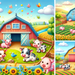 Whimsical Farm Life Paint By Color