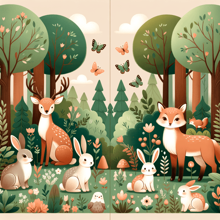 Charming Woodland Animals Paint By Diamonds