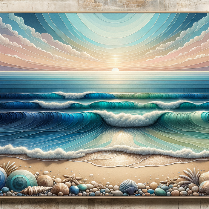 Serene Ocean Waves 5D DIY Paint By Diamond Kit