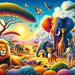 Playful Safari Adventure Paint By Color